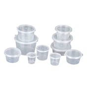 Vase de sos de unică folosință din plastic pentru sos cu capac