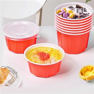 Cutie de ambalare bol pentru supă cu tăiței cu capac comercial